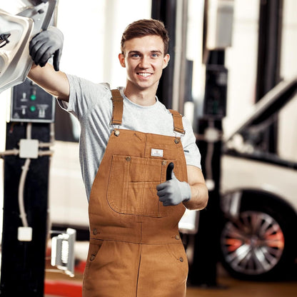 🔥CLEARANCE SALE🔥Men's Heavy-Duty Denim Bib Overalls – Adjustable Straps & Utility Pockets