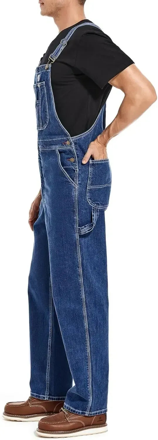 Men's Flex Denim Bib Overalls — Adjustable & Utility Ready