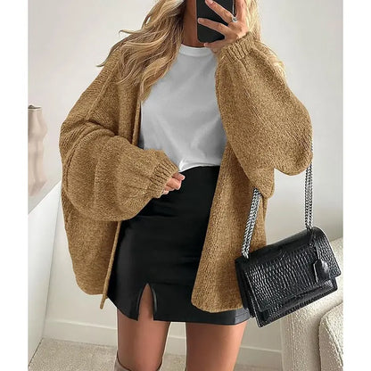 Women's Oversized Cardigan Sweater - Lightweight Knit