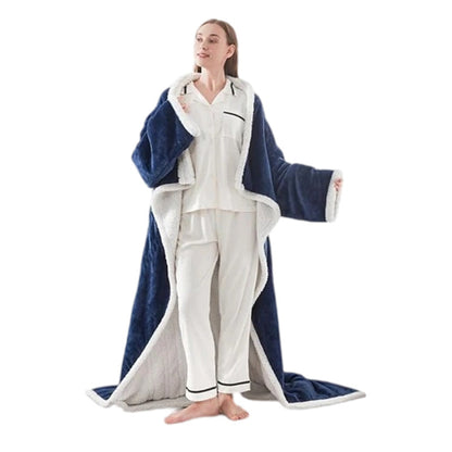 🔥Wearable Heated Blanket with Foot Pocket Sherpa🔥Overheat Protection & Auto Shut-Off