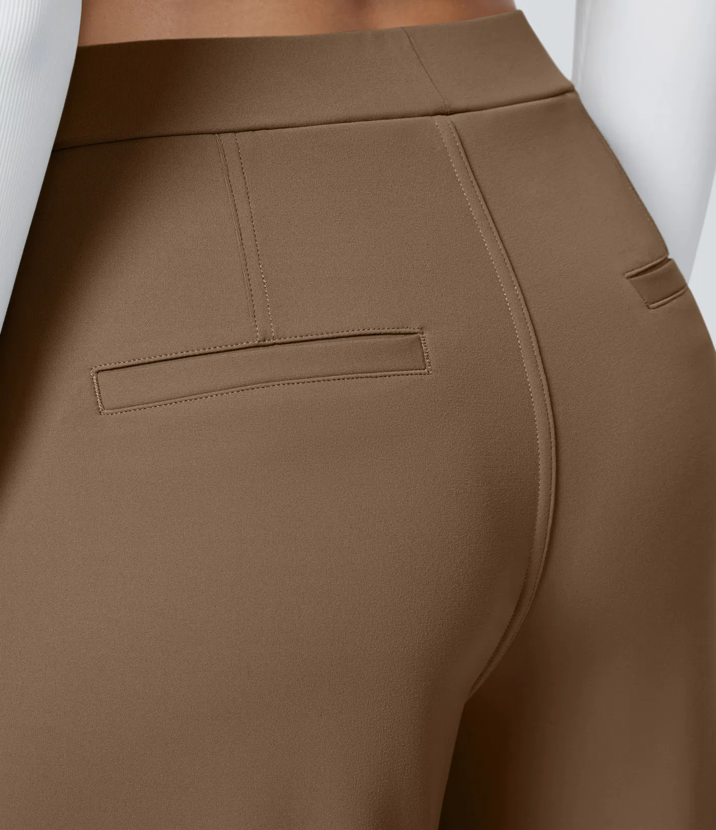 High Waisted Side Pocket Straight Leg Work Pants
