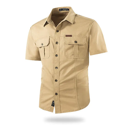 Men's Casual Short-Sleeve Utility Shirt