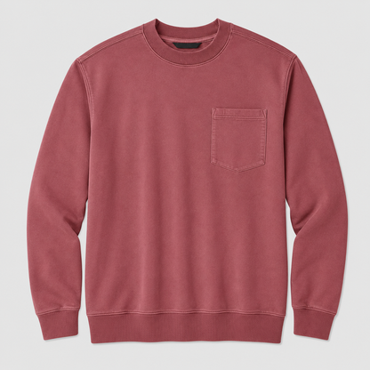 【LAST DAY SALE】Vintage Washed Unisex Pocket Crewneck Sweatshirt