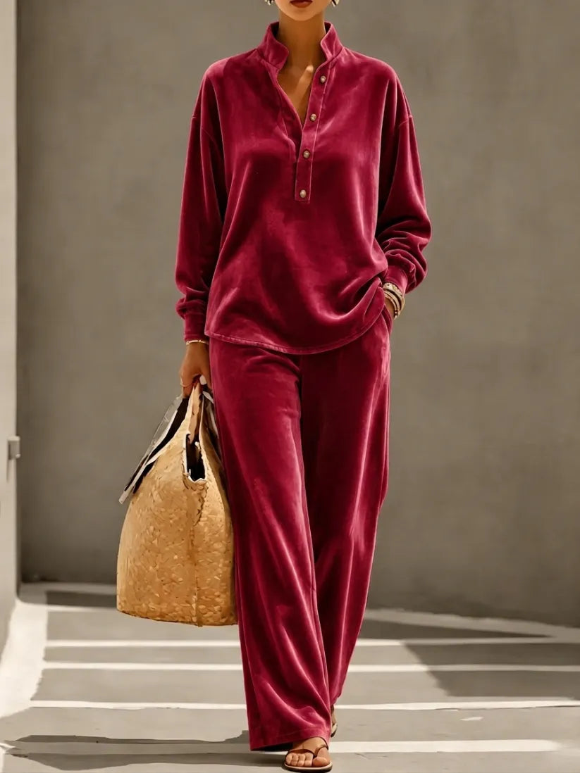 🔥 Loose And Cozy Velvet top And Pants