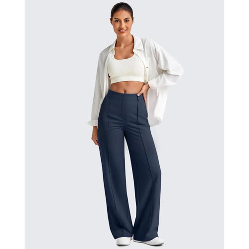 Women's Straight Leg Ponte Yoga Pants with Pockets