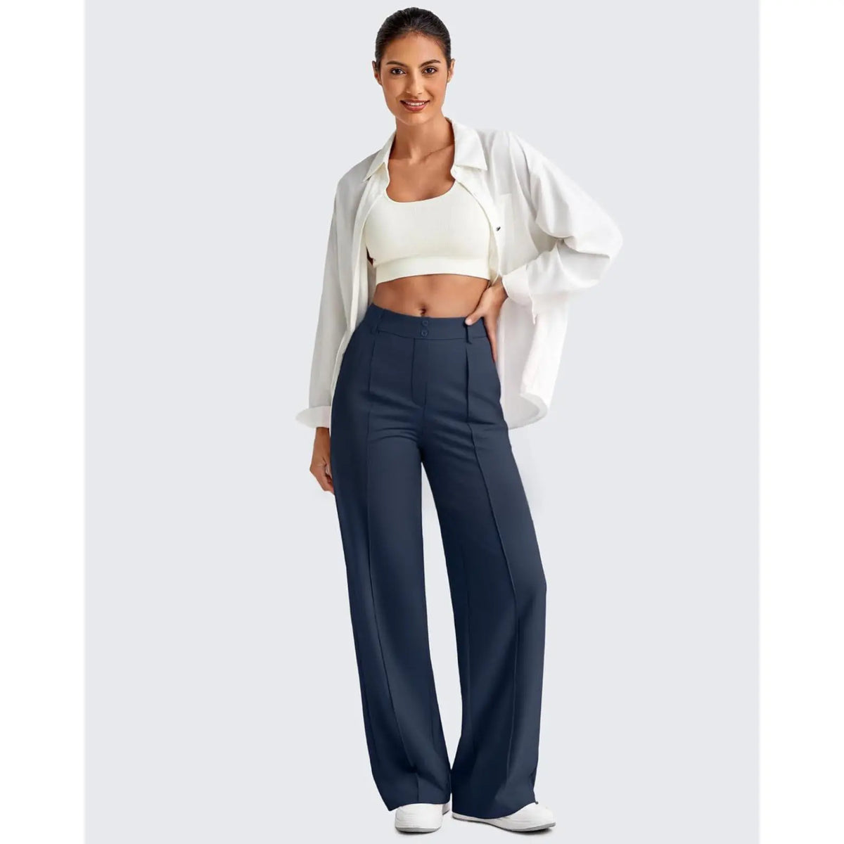 🔥Women's Straight Leg Ponte Yoga Pants with Pockets
