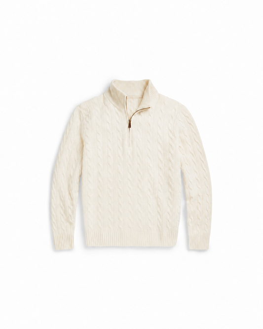 Men’s Premium Wool & Cashmere Quarter-Zip Jumper