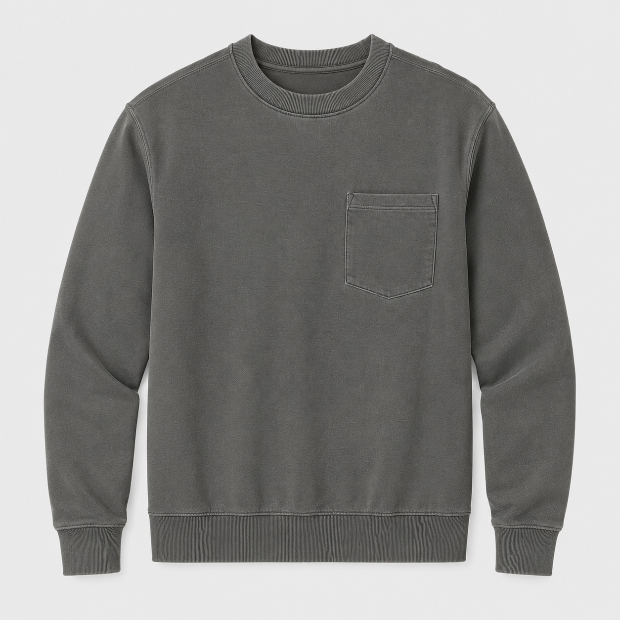 【LAST DAY SALE】Vintage Washed Unisex Pocket Crewneck Sweatshirt