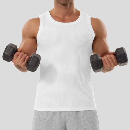💝💝Men's Wide Strap Ribbed Tank Top