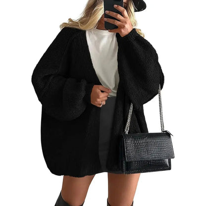 Women's Oversized Cardigan Sweater - Lightweight Knit