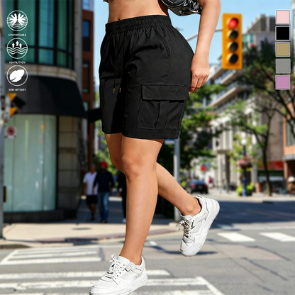 【End of Summer Sale】Women’s outdoor cargo shorts—multi-pocket design