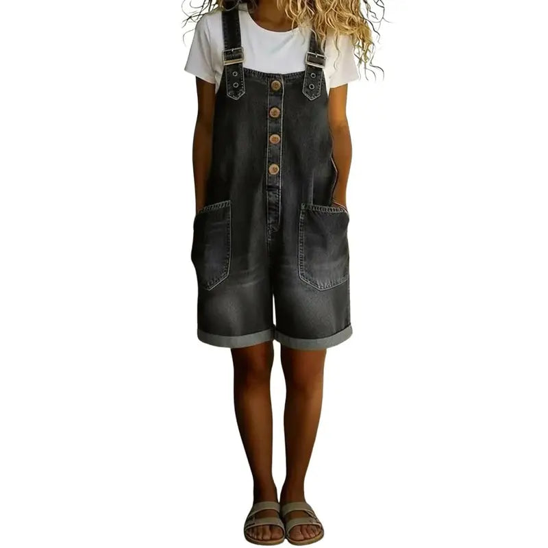 Women’s Vintage Denim Overalls – Relaxed Fit