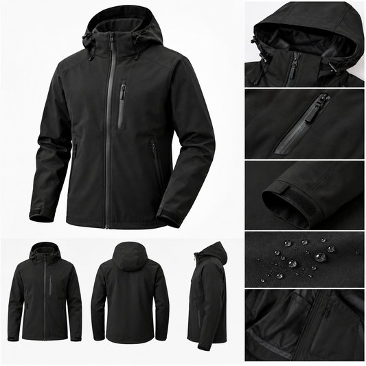 💥Tagesangebot – Klassische Softshell-Kapuzenjacke für Herren