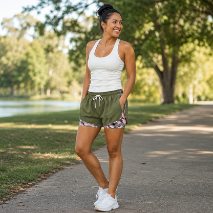 【End of Summer Sale】Women’s casual athletic shorts with pockets
