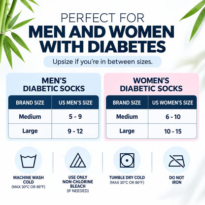 Women's Bamboo Diabetic Crew Socks