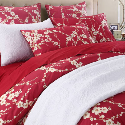 Duvet Cover Set-Cherry Red