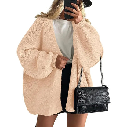 Women's Oversized Cardigan Sweater - Lightweight Knit
