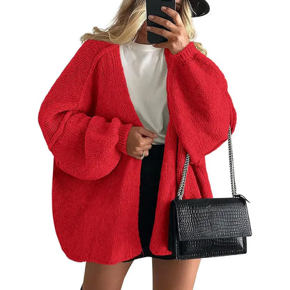 Women's Oversized Cardigan Sweater - Lightweight Knit