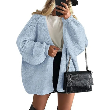 Women's Oversized Cardigan Sweater - Lightweight Knit