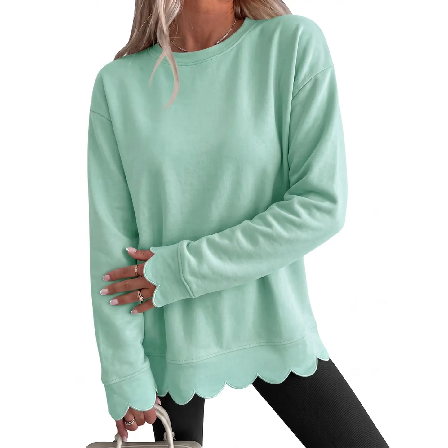 Women's Fashion Casual Knit Vintage-Inspired Round Neck Oversized Tunic