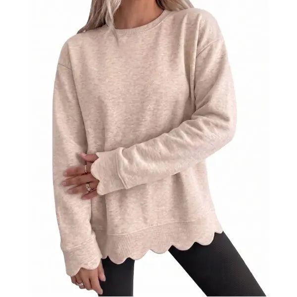 Women's Fashion Casual Knit Vintage-Inspired Round Neck Oversized Tunic