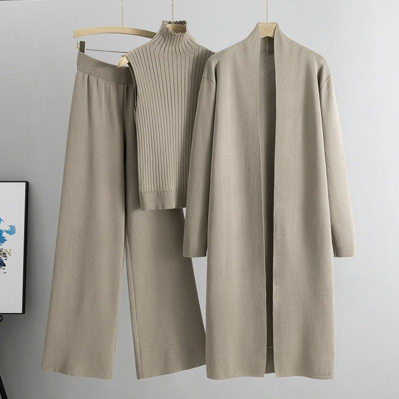 Sweater Set with Sleeveless Vest 3-Piece Set