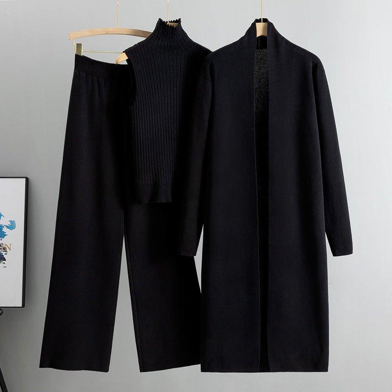 Sweater Set with Sleeveless Vest 3-Piece Set