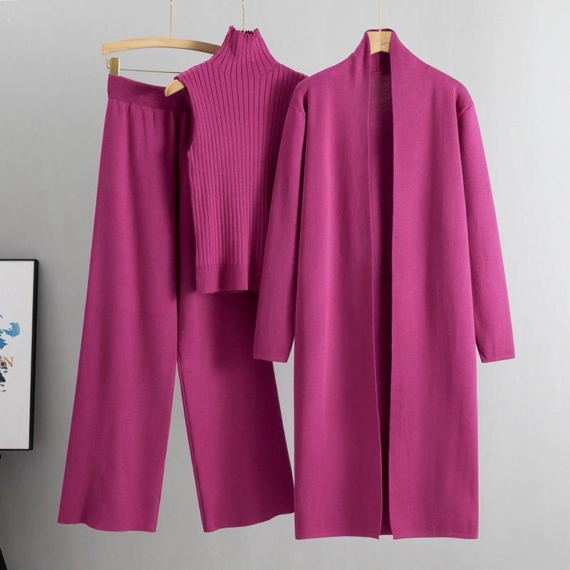 Sweater Set with Sleeveless Vest 3-Piece Set