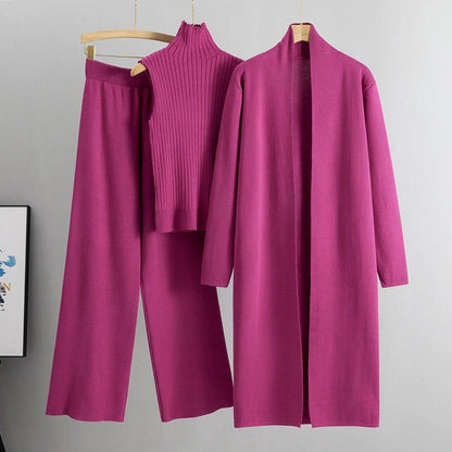 Sweater Set with Sleeveless Vest 3-Piece Set