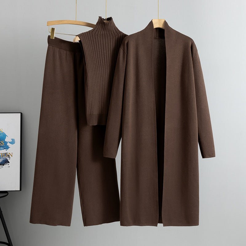 Sweater Set with Sleeveless Vest 3-Piece Set