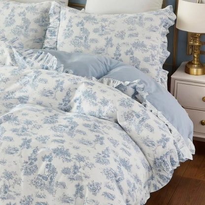 Duvet Cover Set-Blue Floral French Country