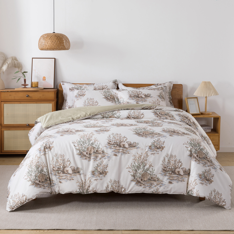 Duvet Cover Set - Coastal Coral