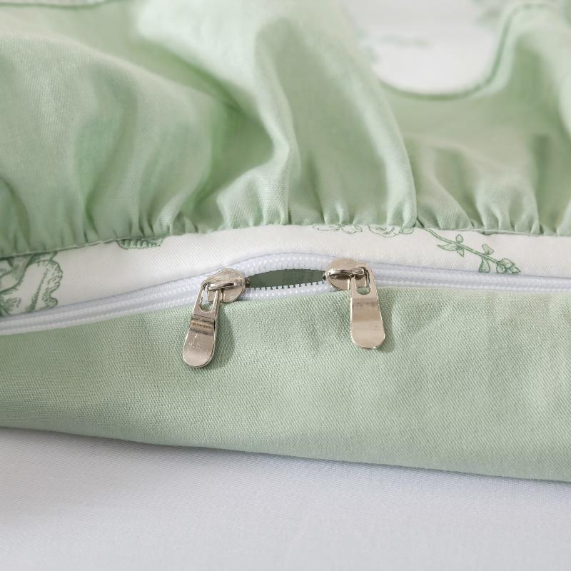 Duvet Cover Set - Vintage Botanical Ruffle