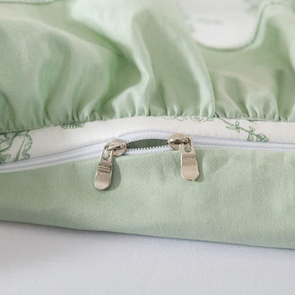 Duvet Cover Set - Vintage Botanical Ruffle