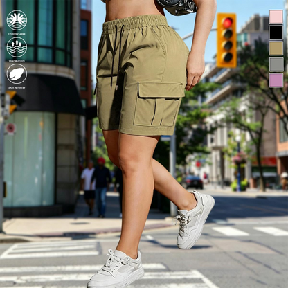 【End of Summer Sale】Women’s outdoor cargo shorts—multi-pocket design