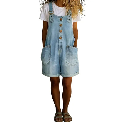Women’s Vintage Denim Overalls – Relaxed Fit