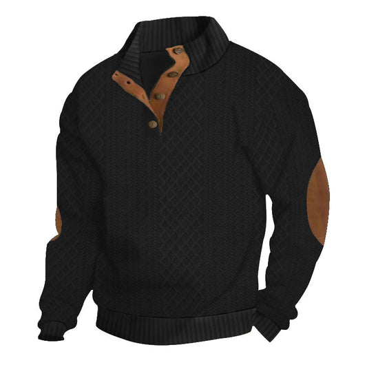 🏇Old-Money Zopfstrick-Pullover aus Baumwolle mitHalbzip