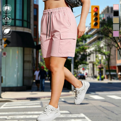 【End of Summer Sale】Women’s outdoor cargo shorts—multi-pocket design
