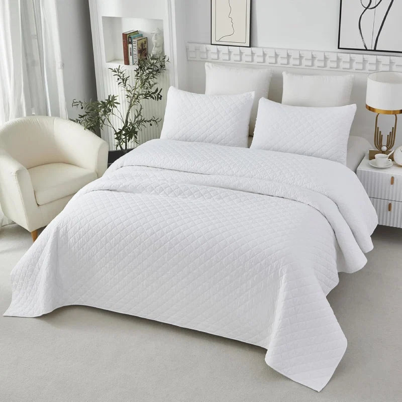 Quilt Bedding Set-Diamond Pattern Modern