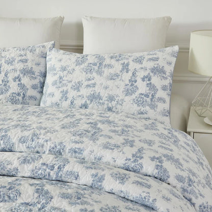 Quilt Bedding Set-French Country Blue Floral