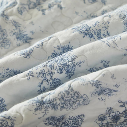Quilt Bedding Set-French Country Blue Floral