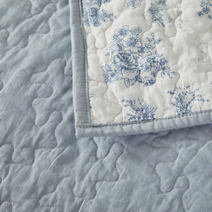Quilt Bedding Set-French Country Blue Floral