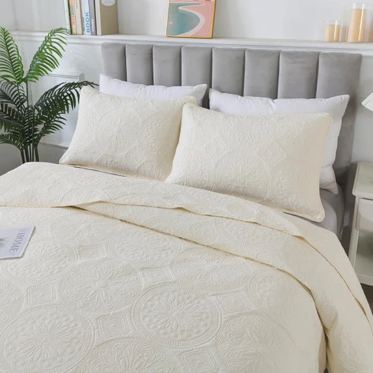 Quilt Bedding Set-Geometric Pattern Boho