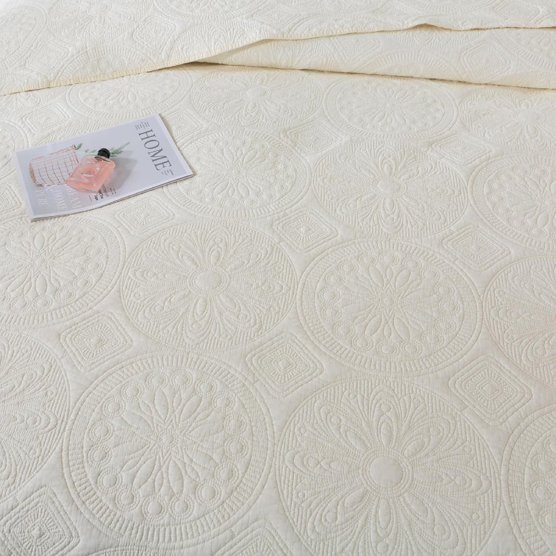 Quilt Bedding Set-Geometric Pattern Boho