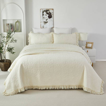 Quilt Bedding Set-Ruffle Bedspread