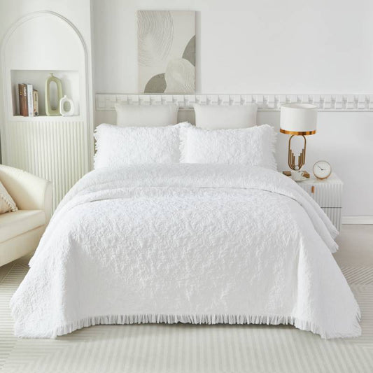 Quilt Bedding Set-Elegant Ruffle