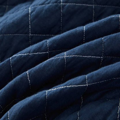 Quilt Bedding Set-Navy Blue