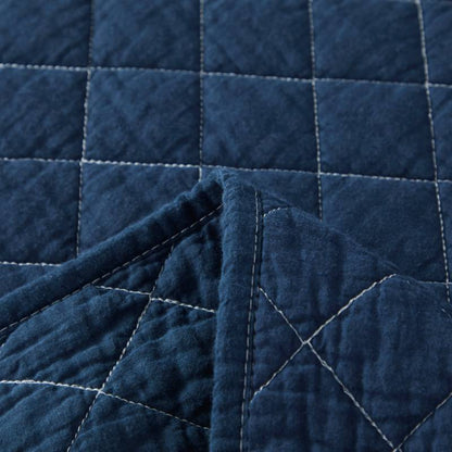 Quilt Bedding Set-Navy Blue