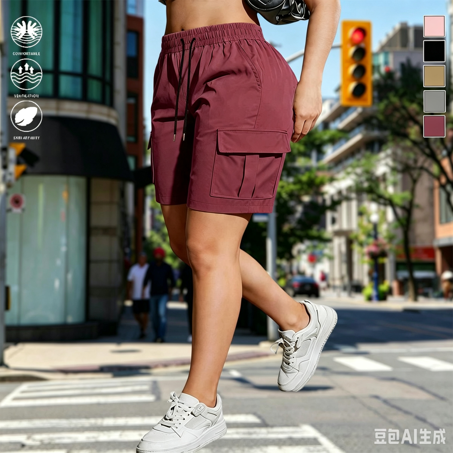 【LAST DAY SALE】Women’s outdoor cargo shorts—multi-pocket design.