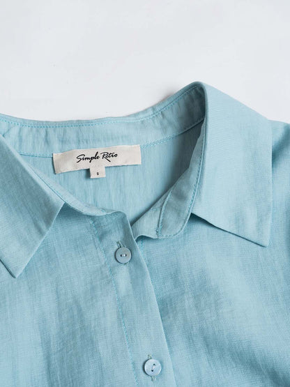 Casual All-match Side Slit Shirt